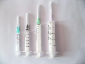 2 Part Disposable Plastic Syringe with Needle