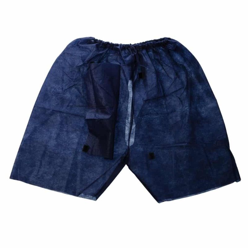 Disposable Endoscopy Exam Shorts Dark Blue