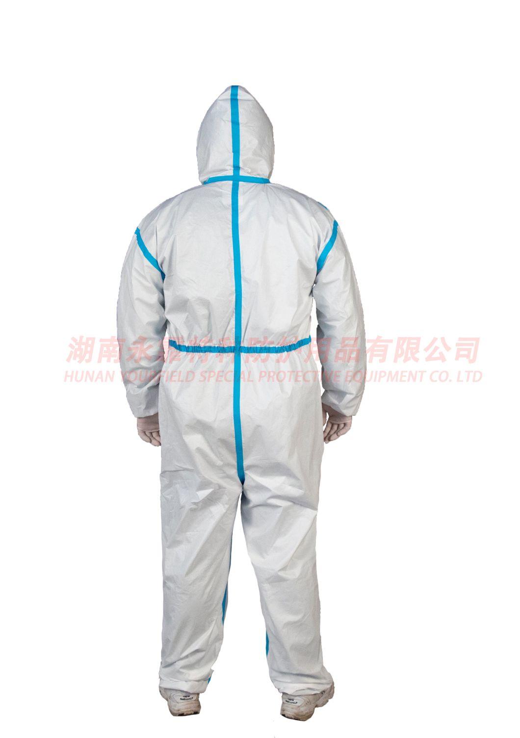 Non Sterile Disposable Safety Suit Protective Clothing Medical Coveralls