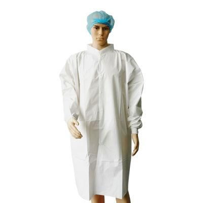 Waterproof Microporous Film Lab Coats with Snap Buttons