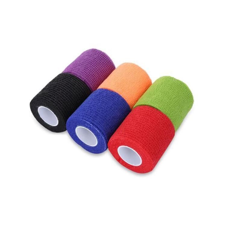 No Sticky to Hair Breathable and Water Resistant High Elastic Nonwoven Cohesive Bandage Vet Wrap Elastic Cohesive Bandage