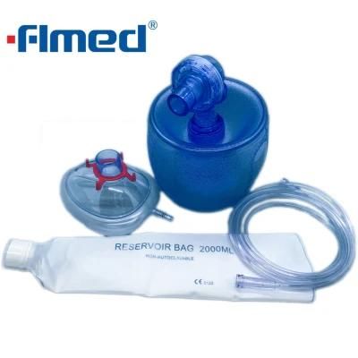 Disposable CPR PVC Mask Ambu Bag Manual Resuscitator Adult