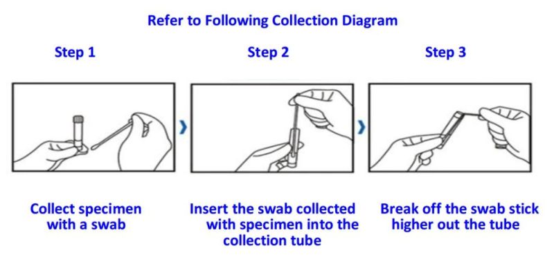 Disposable Sampling Collection Test Transport Tube with Swab