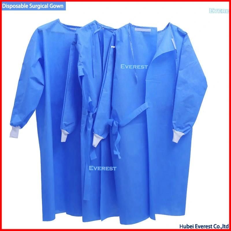 Sterile Nonwoven Hospital Patient Visitor Protector Impervious Standard Surgical Gown Disposable Isolation Gown CPE Protective Surgical Clothing Isolation Gown