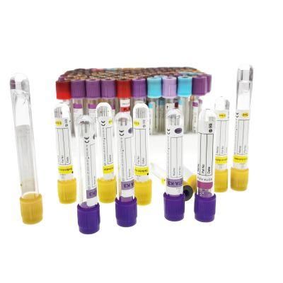 Medical Disposable Supply Glass or Pet EDTA K2 K3 Plain Gel&Clot Heparin ESR Vacuum or Non-Vacuum Blood Collection Test Tube