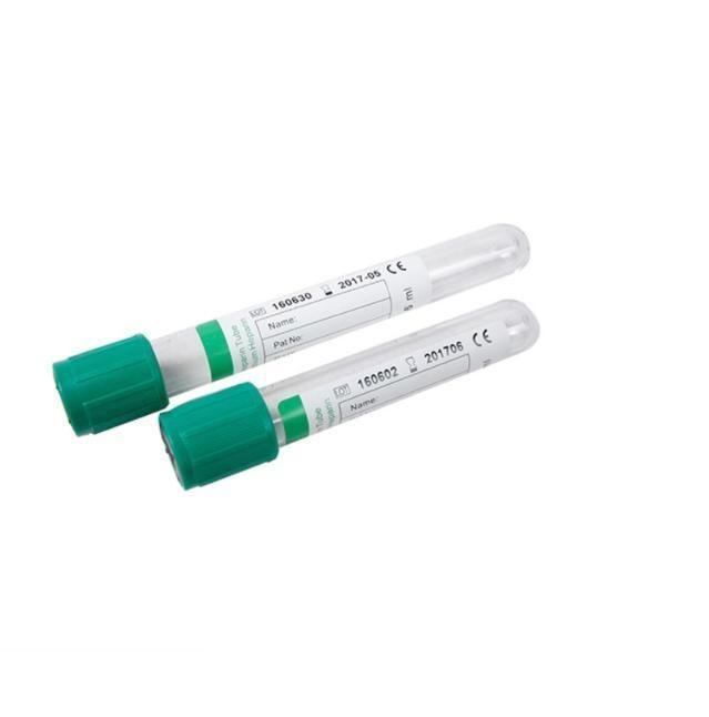 Disposable Sterile Pet/Glass Gel Heparin Sodium/Heparin Lithium Vacuum Blood Collection Tube