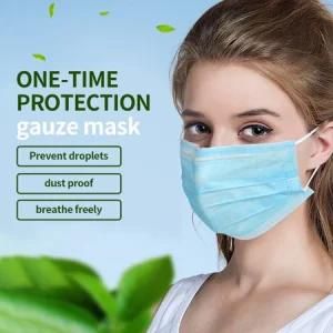 Face Mask with 17.5*9.5cm Disposable 3 Ply Face Mask Earloop Disposable Masks