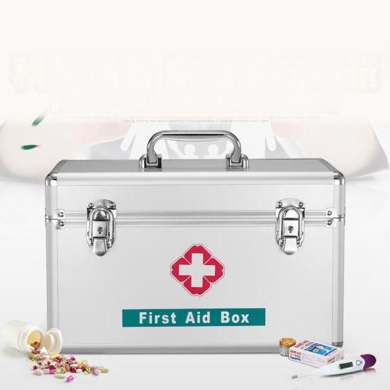 Low MOQ Silver Color Aluminum Lockable First Aid Box