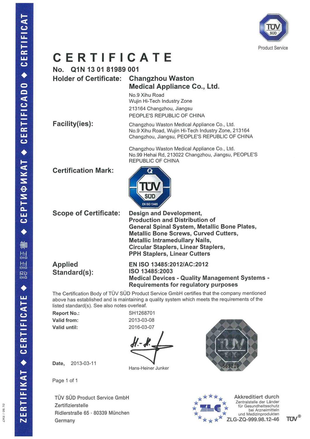 Surgical Suture Disposable Circular Stapler with ISO Certificate