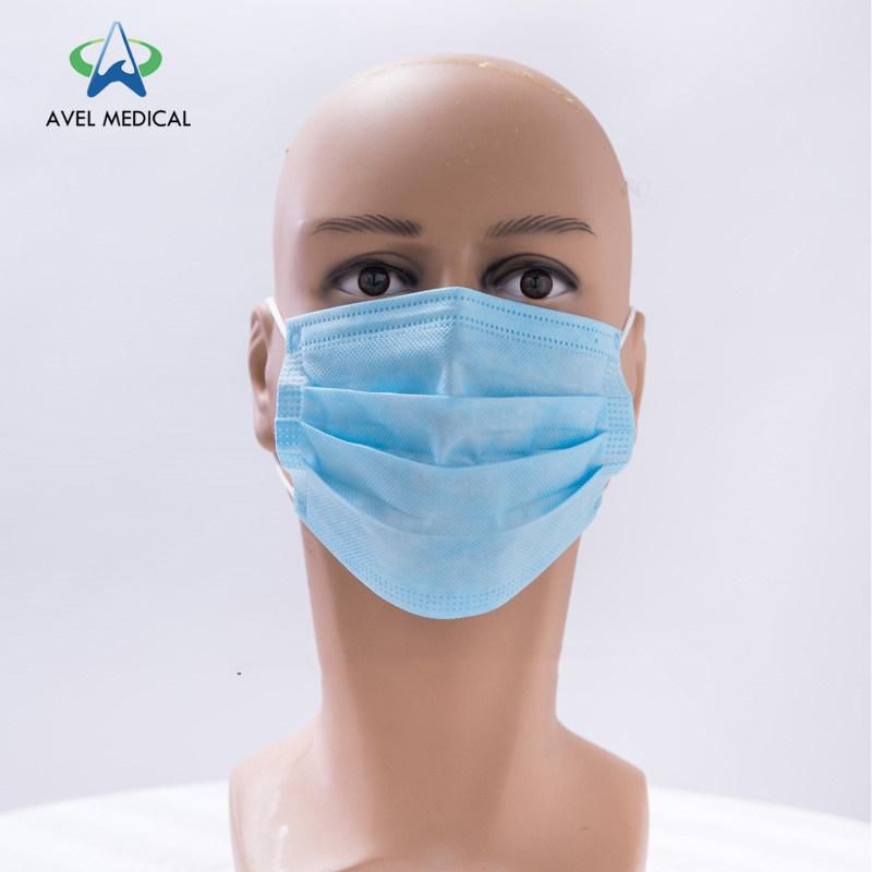 3 Ply Disposable Protective Non Woven Fabric Face Mask Shield with Stock in Bulk Civil Protection Mask