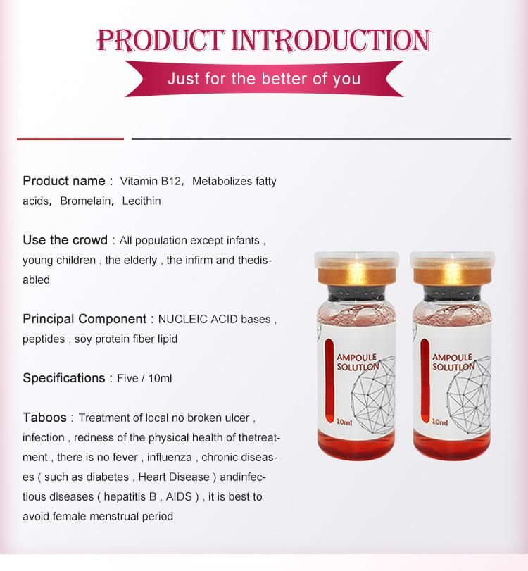 Fat Dissolve Injections Korean for Face and Body The Red Ampoule Solution on Sale