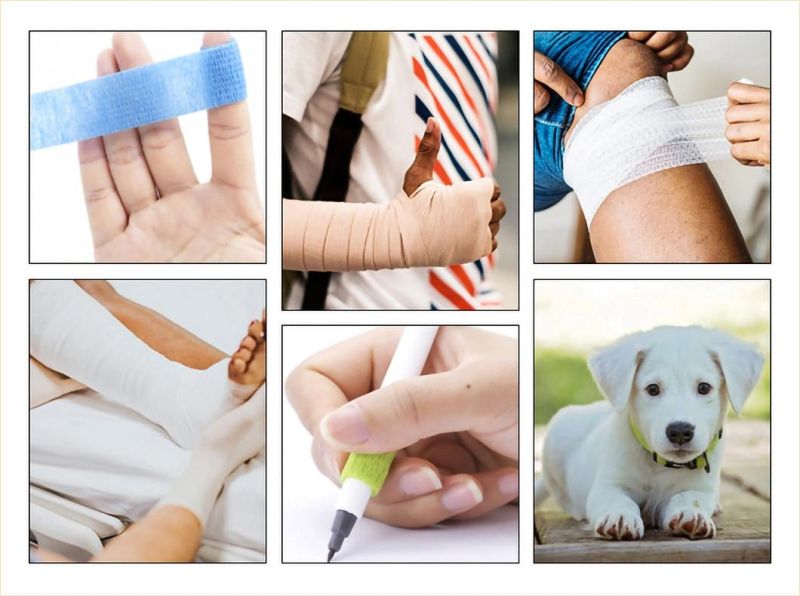 TUV Rheinland CE FDA Certified Elastic Self-Adhesive Cohesive Bandage for Wal-Mart Supermarket