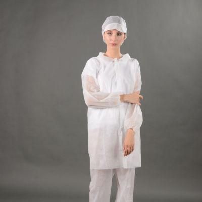 Single-Use Lab Coat with Velcros with Cheap Price M/L/XL/XXL/Xxxl Customize