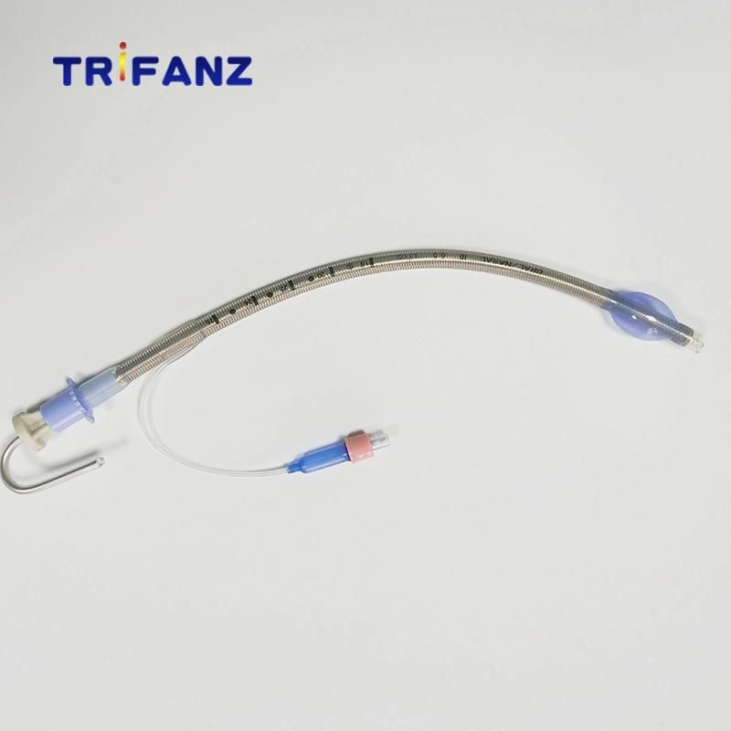 Reinforced Oral Nasal Silicone Endotracheal Tube Types Without Cuff