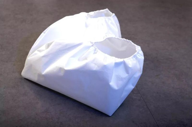 Disposable Medical Shoe Cover, White PP+PE Non-Woven Fabric