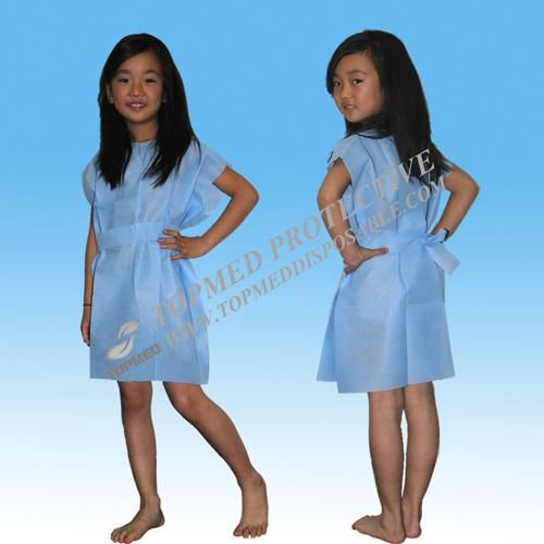 Hot Sale Disposable PP Non Woven Lab Coat, Visit Gown