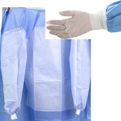 Disposable SMS Reinforced Surgical Gown with Knitted Cuff