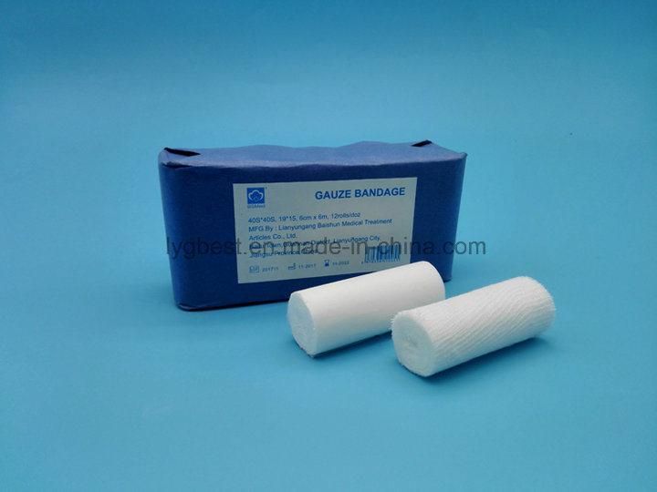 100% Cotton Absorbent Medical Gauze Bandage with FDA Certificate