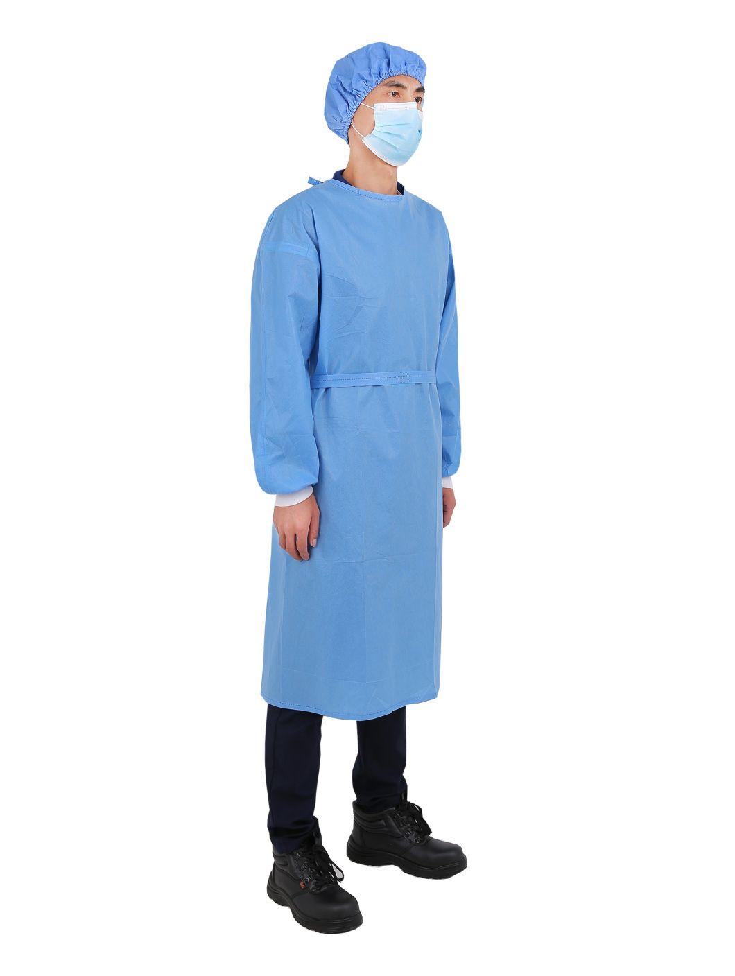 SMS Non Woven Fabric Disposable Overalls Medical Gown Manufacturer