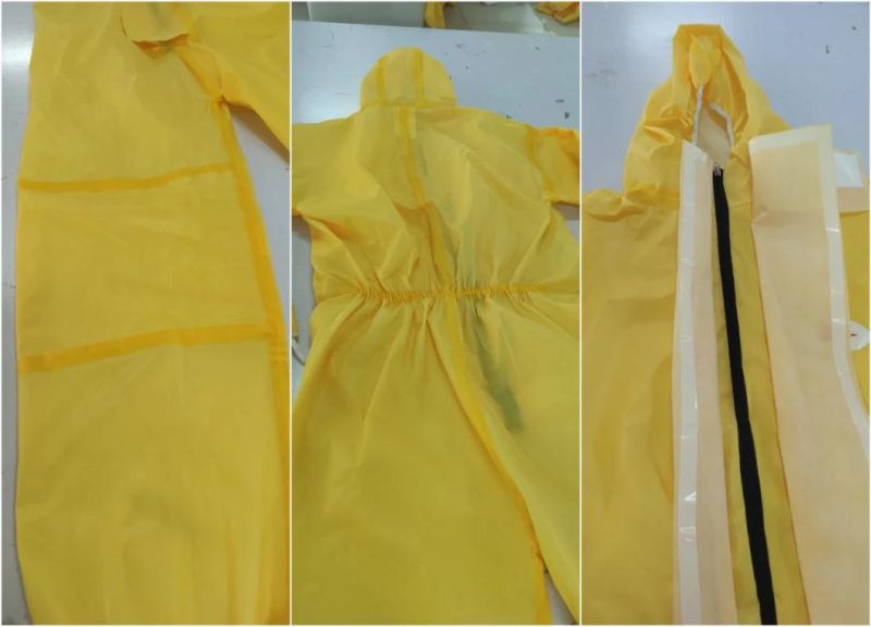 Type 3/4/5/6 Disposable Nonwoven PE Laminated Coverall