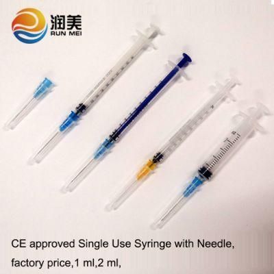 Sterile Disposable 3 Parts Syringe Medical 1ml/2ml/3ml/5ml/10ml Luer Lock Syringe