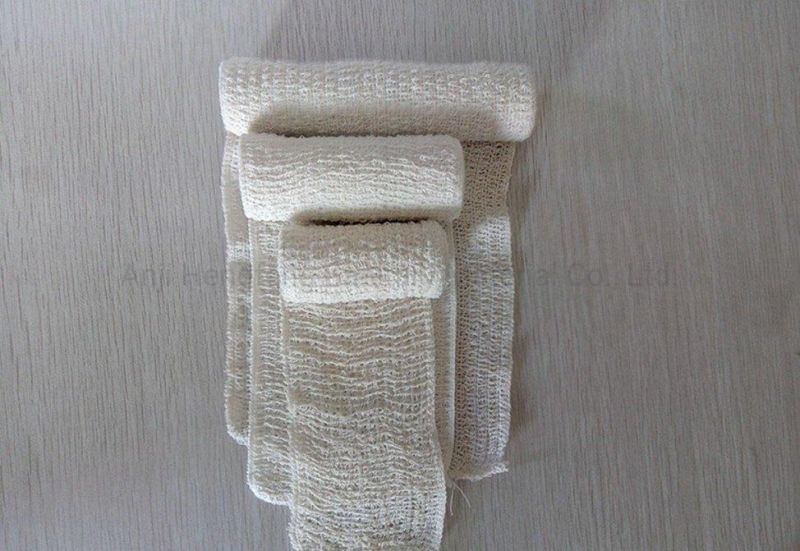 75 GSM Medical Disposable Surgical Dressing Elastic Crepe Bandage Natural 10cmx 4.5m