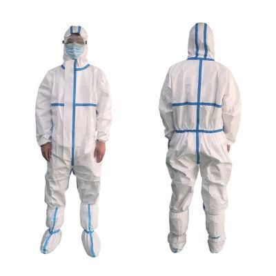 Factory Outlet CE Type5b/6b Ppes Suit Medical Protective Clothing Disposable Coveralls PPE Suit