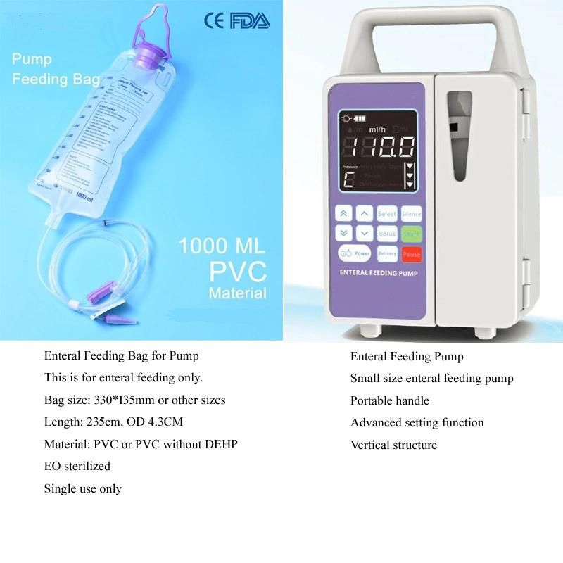 China Manufacture Medical Gravity Enteral Feeding Bag for Pump Set