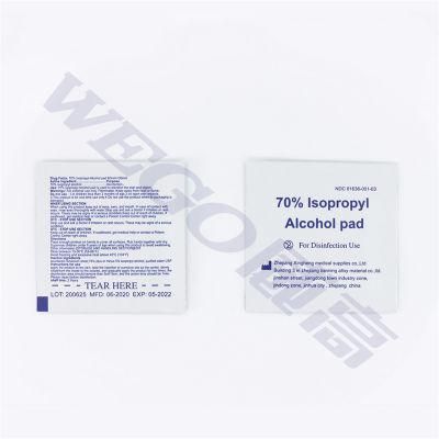 Disposable Medical CE and ISO Certificates Alcohol Pads