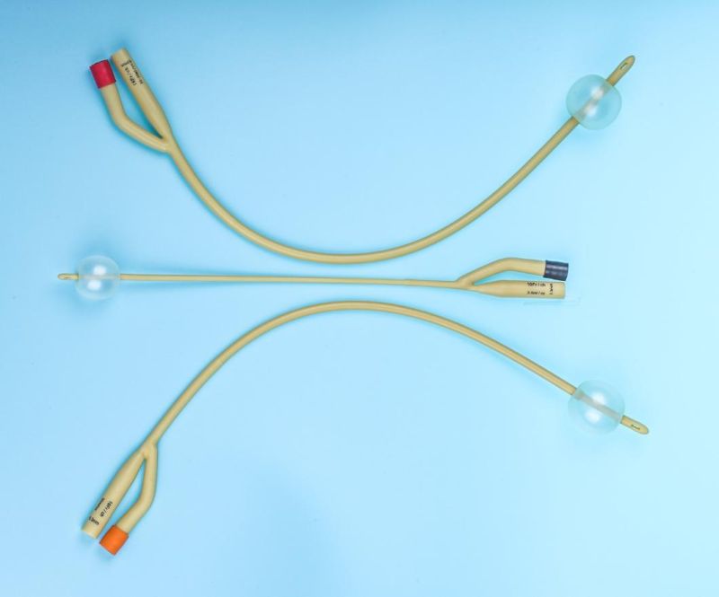 100% Medical Latex Urethral Foley Catheter 3 Way