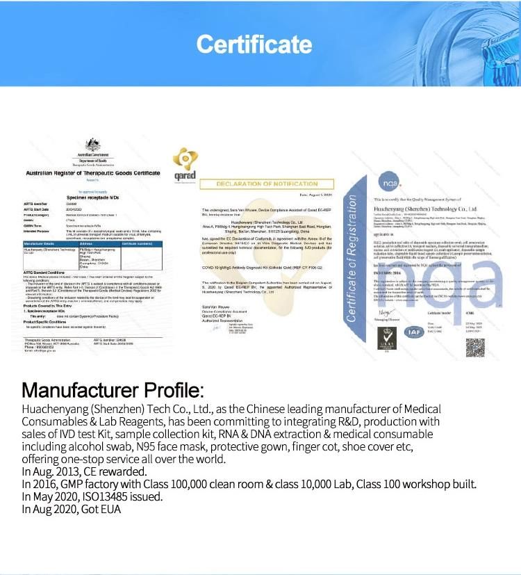Agujas Clinic Medical Pecimen Overall DNA Spit Testing Kits