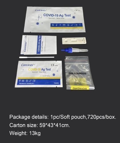 Rapid One Step AG Igg/Igm Antigen in Vitro Diagnostic Ivd Home Use Coviid 19 Core Tests Self-Test Kit Cassette Swab