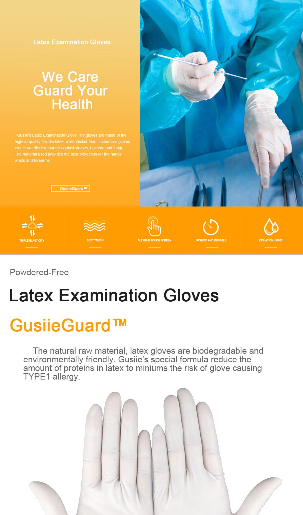 Medical Glove Latex Examination Glove (S/M/L-Large, 100-Count) Latex Disposable, Ultra-Strong, Exam, Healthcare, Food Handling Use No Powder Latex Gloves