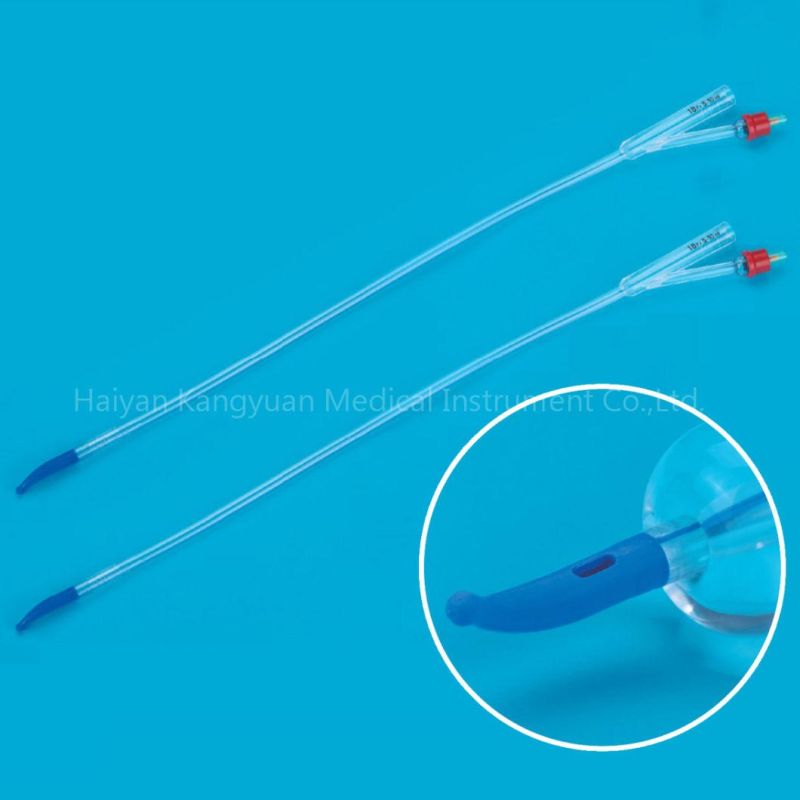 Tiemann Coude Tip All Silicone Urinary Urethral Catheter Balloon Factory Two Way