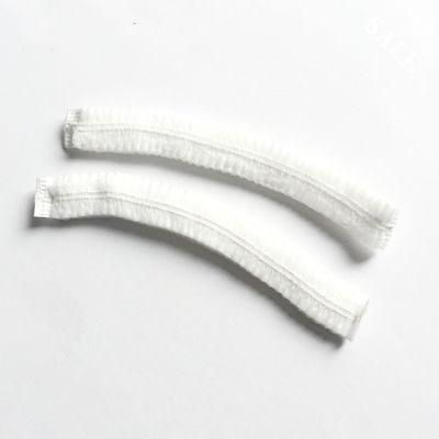 Disposable PP Non Woven Strip Clip Cap Bouffant Head Cover Disposable Surgical Caps White