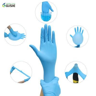 Customizable Waterproof Household Nitrile Disposable Medical Examation Large Black Gloves