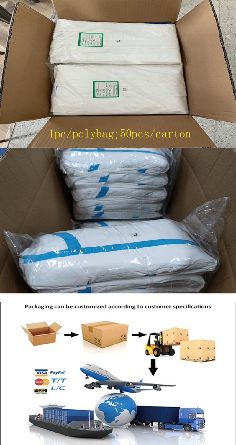 Disposable White Sf Waterproof Nonwoven Protective Clothing