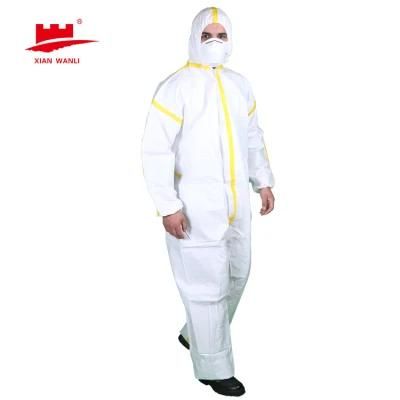 Anti Splash Disposable Medical Nonwoven PPE Protective Suit Coverall with Excellent Air Permeability and Water Repellency