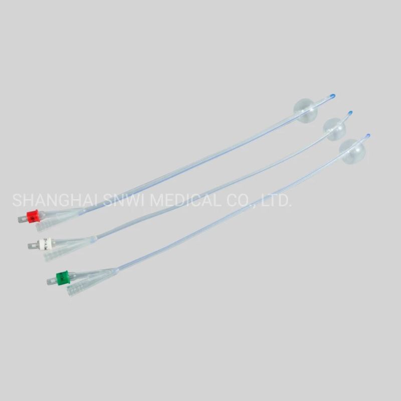 Medical Disposable Sterile Silicone Coated Latex Foley Balloon Catheter Used in Hospital