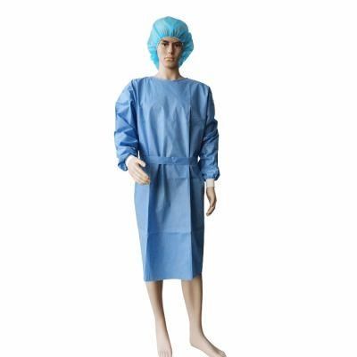 SGS AAMI Level Coverall Cheap Disposable Medical Gowns with Logo Printing