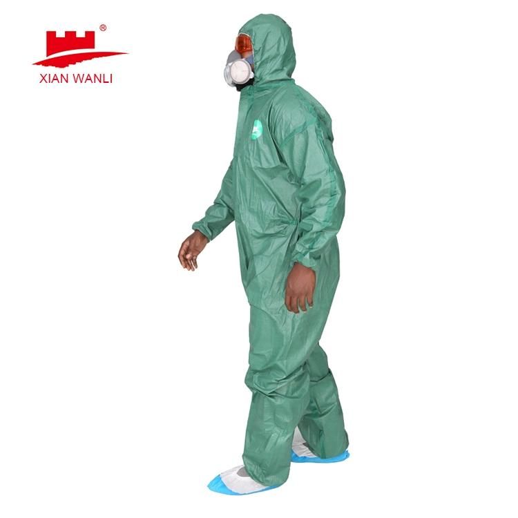 Factory Price White Green Type 5 Type 6 Disposable Hooded Microporous Coveralls