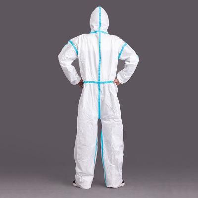 Type 4/5/6 Waterproof Microporous Surgical Disposable Medical Isolation Clothing/ Suits/PPE/Coverall