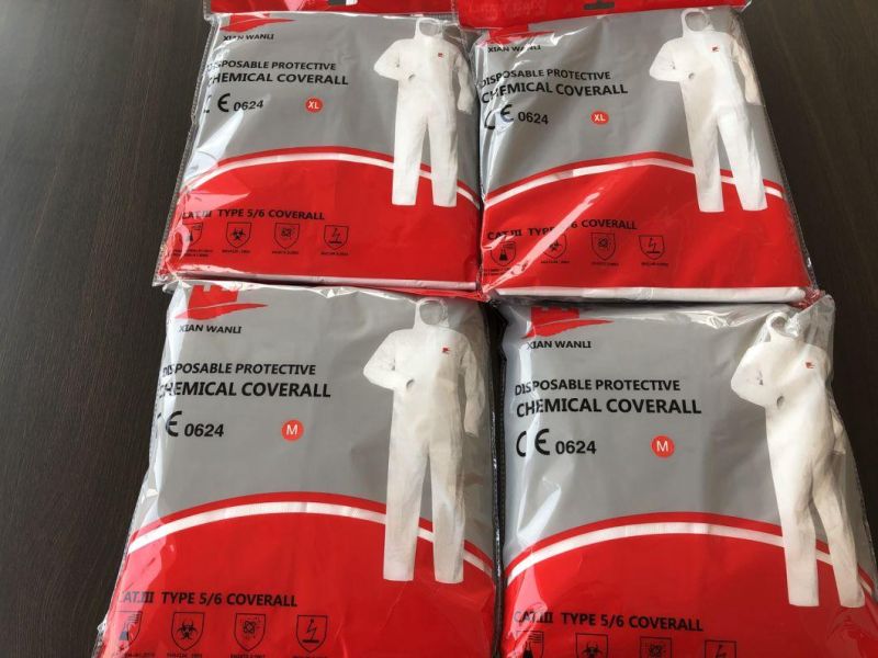 Cat III Type 5 6 Standard Coverall Asbestos Removal Suit