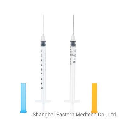 CE&ISO13485 Certificated Low Dead Volume 1ml/0.5ml X 23G&25g Needle Vaccine Syringe