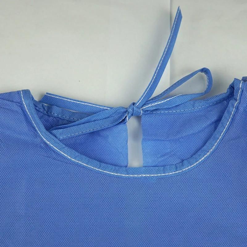 Level 2 Disposable Non-Woven PP PE SMS Waterproof Surgical Gown Impervious Protective Isolation Gown