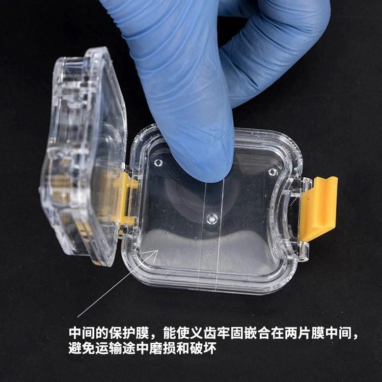 Oral with Membrane Tooth Box Dental Inlay Tooth Denture Protective Film Tooth Box Can Be Printed Logo Dental Transparent Denture Box