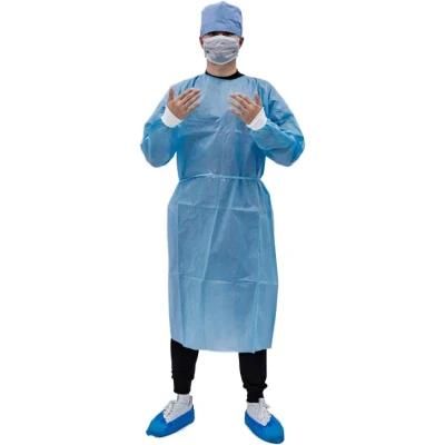 Hot Sale Nonwoven Disposable Knit Cuff Medical Isolation Gowns for Hospital