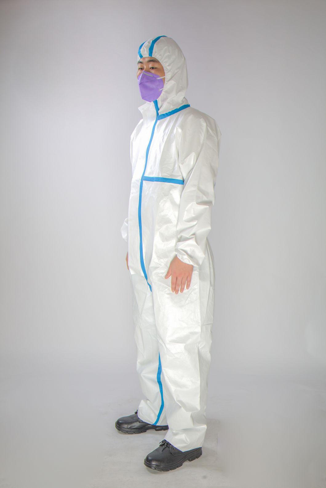 White Disposable Medical Protective High Quality Non Woven Coverall