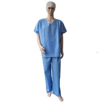 SMS Hospital Uniform High Quality ISO CE Certificate Disposable Scrub Suit