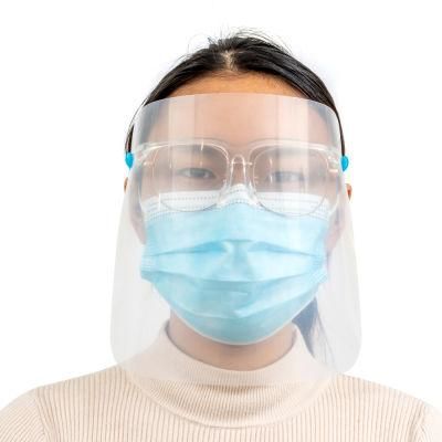 Disposable Face Shield Transparent Face Protection Shield Anti Fog/Splash Face Cover with Glass Frame